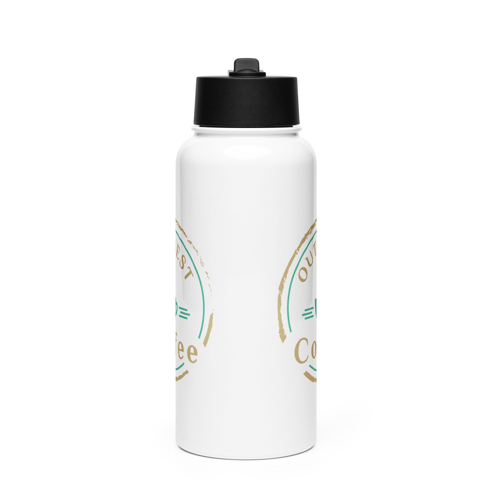 Stainless steel water bottle with a straw lid - Image 2