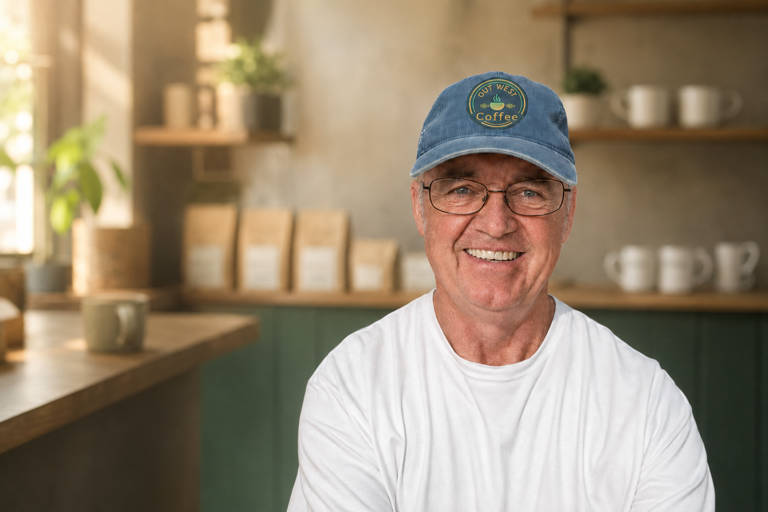 Portrait of Petr Dzurec, founder of Out West Coffee.