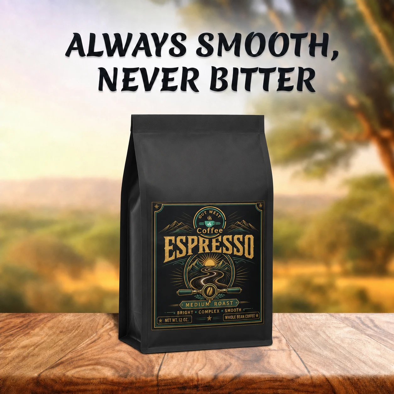 House Espresso coffee structured black-bag product photograph