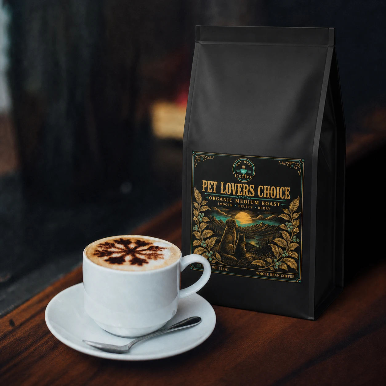 Pet Lovers Choice coffee structured black-bag product photograph