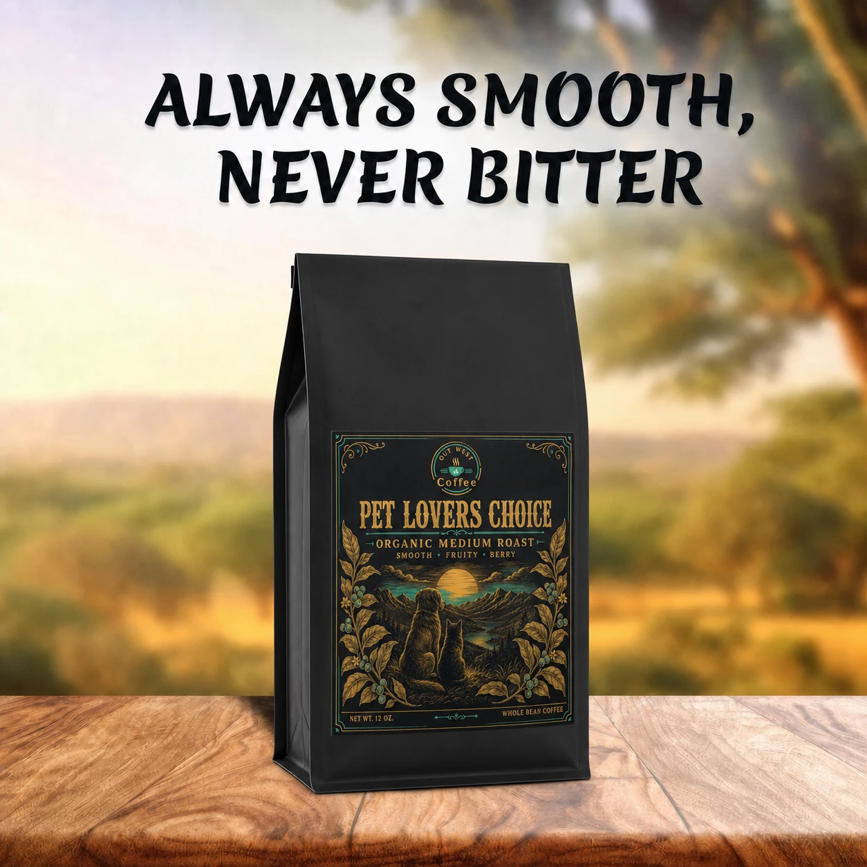 Pet Lovers Choice coffee structured black-bag product photograph